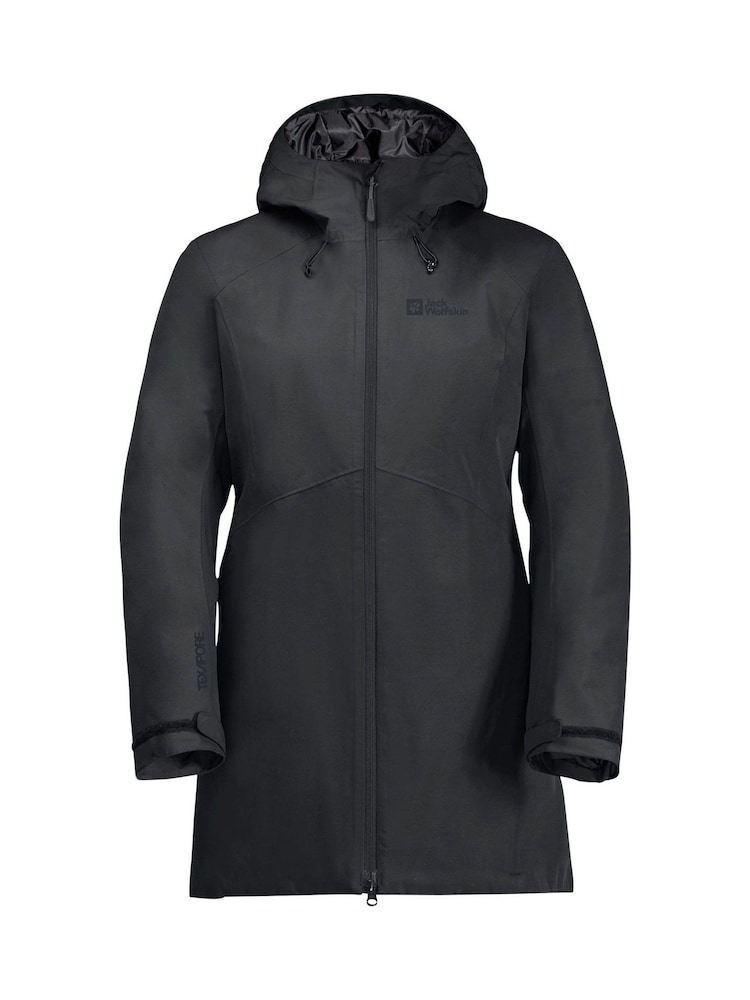 Jack Wolfskin Heidelstein Hooded Black Jacket - Image 6 of 6