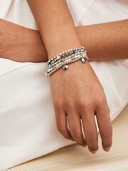 Multi Pastel Beaded Stretch Bracelet Pack - Image 2 of 3