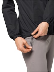 Jack Wolfskin Stormy Point с капюшоном черной куртки - Изображение 3 из 4