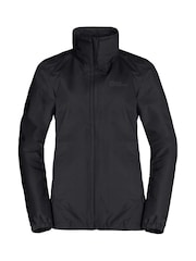 Jack Wolfskin Stormy Point с капюшоном черной куртки - Изображение 4 из 4