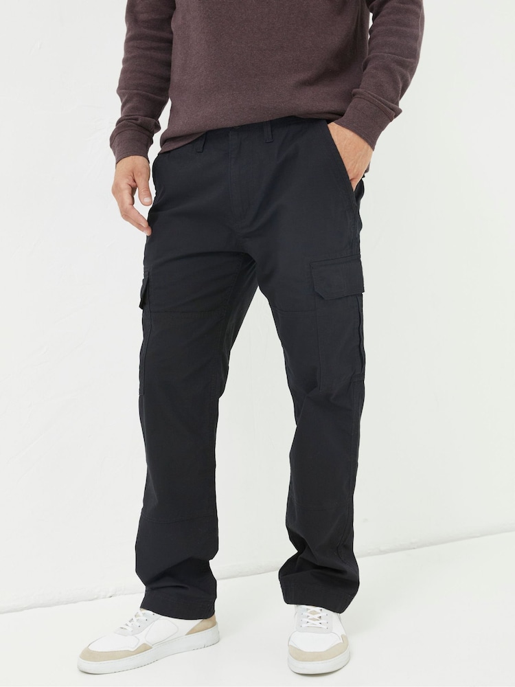 FatFace Corby Black Ripstop Cargo Trousers - Image 1 of 5 FatFace Corby Black Ripstop Cargo Trousers - Image 1 of 5