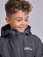 Jack Wolfskin Kids Dark Grey Snowy Days Jacket - Image 3 of 6
