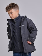Jack Wolfskin Kids Dark Grey Snowy Days Jacket - Image 4 of 6