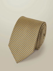 Charles Tyrwhitt Yellow Stone Medallion Silk Tie - Image 2 of 3