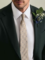 Charles Tyrwhitt Natural Stone Medallion Silk Tie - Image 1 of 3