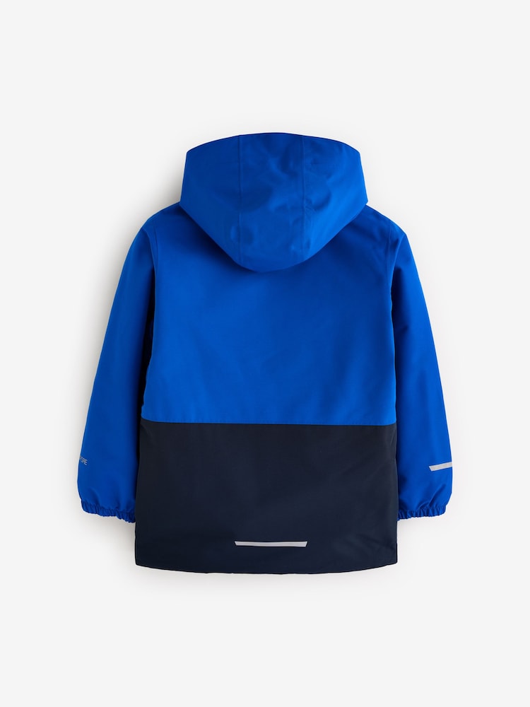 Jack Wolfskin Kids Blue Snowy Days Colour Block Jacket - Image 2 of 4 Jack Wolfskin Kids Blue Snowy Days Colour Block Jacket - Image 2 of 4