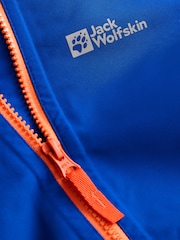 Jack Wolfskin Kids Blue Snowy Days Colour Block Jacket - Image 3 of 4