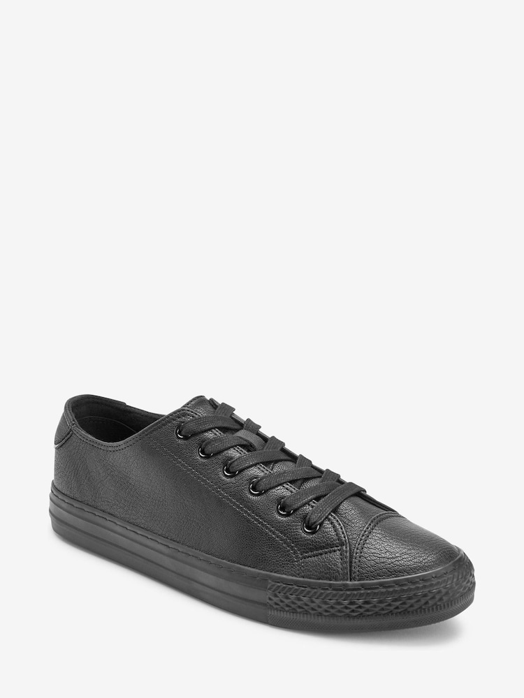 Black Wide Fit Baseball Trainers - Image 1 of 3