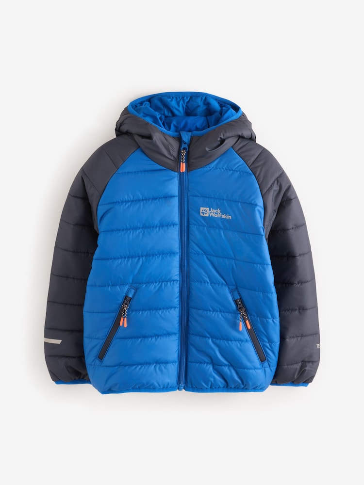 Jack Wolfskin Blue Zenon Colour Block Padded Jacket - Image 1 of 1