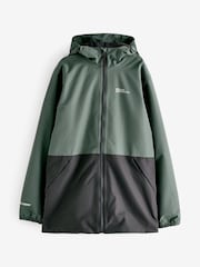 Jack Wolfskin Kids Green Snowy Days Colour Block Rain Jacket - Image 1 of 1