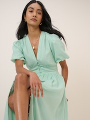 Nobodys Child Green Ss Starlight Midi Dress - Image 3 of 5