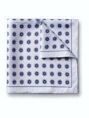 Charles Tyrwhitt Blue Floral Silk Pocket Square - Image 1 of 3