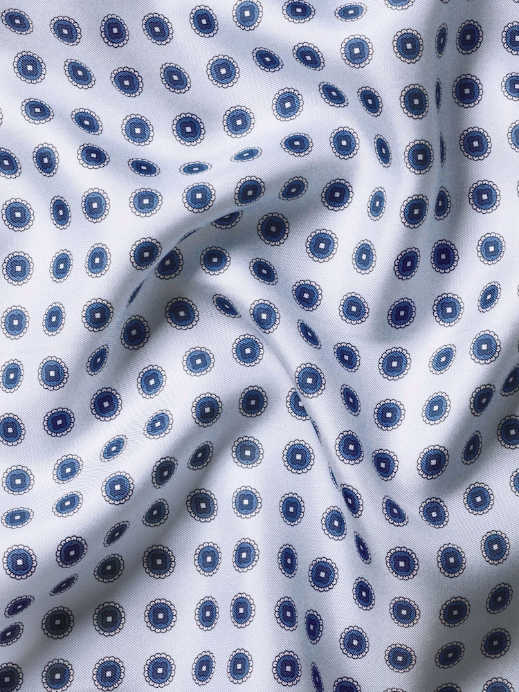 Charles Tyrwhitt Blue Floral Silk Pocket Square - Image 3 of 3 Charles Tyrwhitt Blue Floral Silk Pocket Square - Image 3 of 3