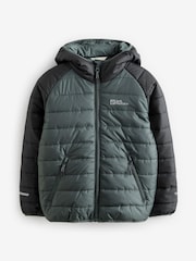 Jack Wolfskin Green Zenon Colour Block Padded Jacket - Image 1 of 1