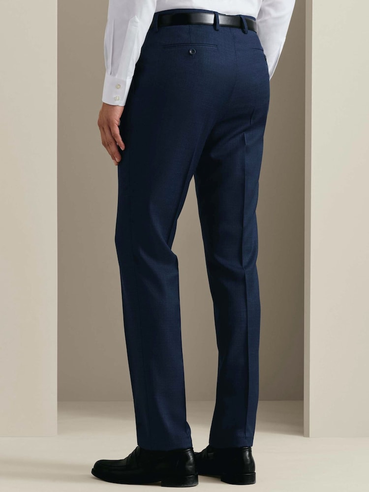 Charles Tyrwhitt Blue Slim Fit Italian Luxury Suit Trousers - Image 2 of 5