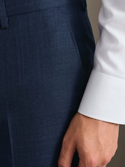Charles Tyrwhitt Blue Slim Fit Italian Luxury Suit Trousers - Image 4 of 5