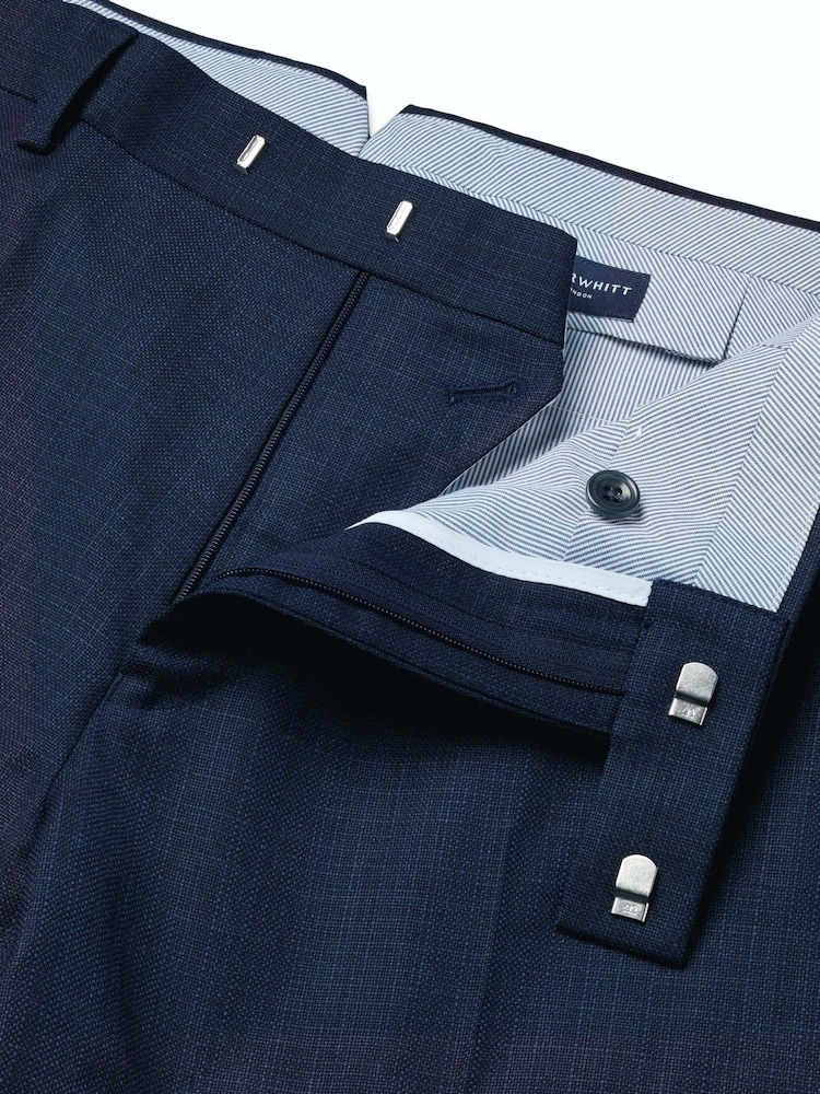 Charles Tyrwhitt Blue Slim Fit Italian Luxury Suit Trousers - Image 5 of 5