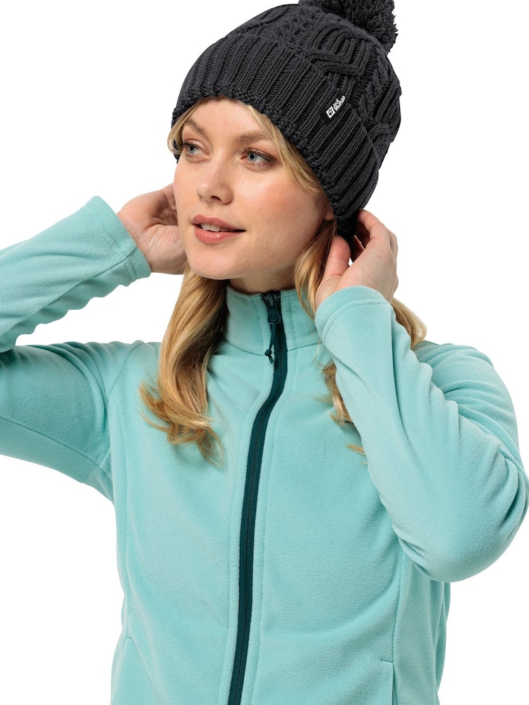 Jack Wolfskin Pom Knitted Black Beanie - Image 1 of 2