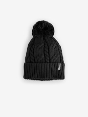 Jack Wolfskin Pom Knitted Black Beanie - Image 2 of 2
