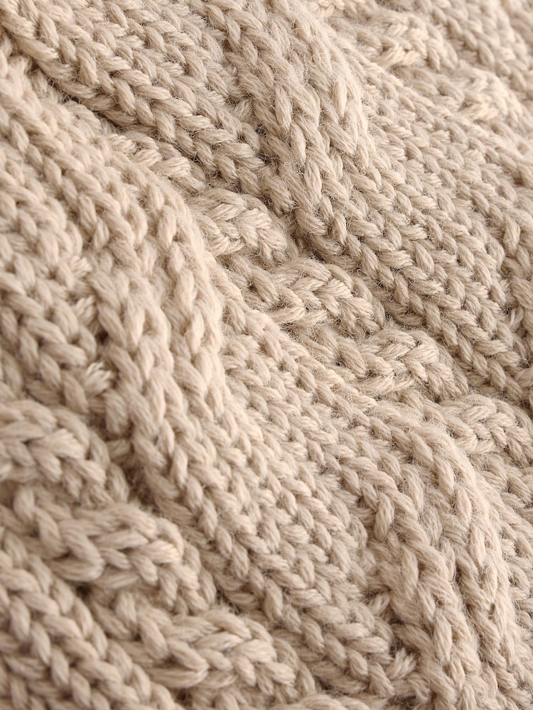 Jack Wolfskin Pom Pom Knitted White Beanie - Image 4 of 4