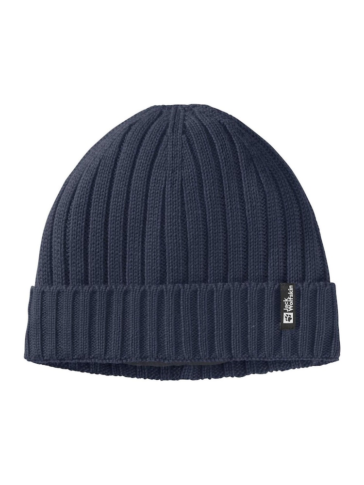 Jack Wolfskin Navy Winter Rib Knit Beanie - Image 2 of 2