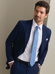 Charles Tyrwhitt Bright Blue Stone Medallion Silk Tie - Image 1 of 3