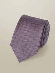 Charles Tyrwhitt Purple Stone Medallion Silk Tie - Image 2 of 3