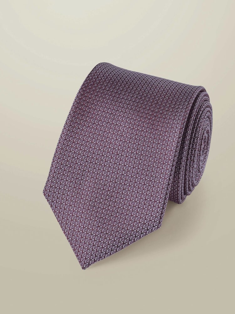 Charles Tyrwhitt Purple Stone Medallion Silk Tie - Image 2 of 3 Charles Tyrwhitt Purple Stone Medallion Silk Tie - Image 2 of 3