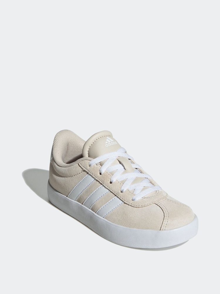 adidas Beige VL Court 3.0 Trainers - Image 3 of 9