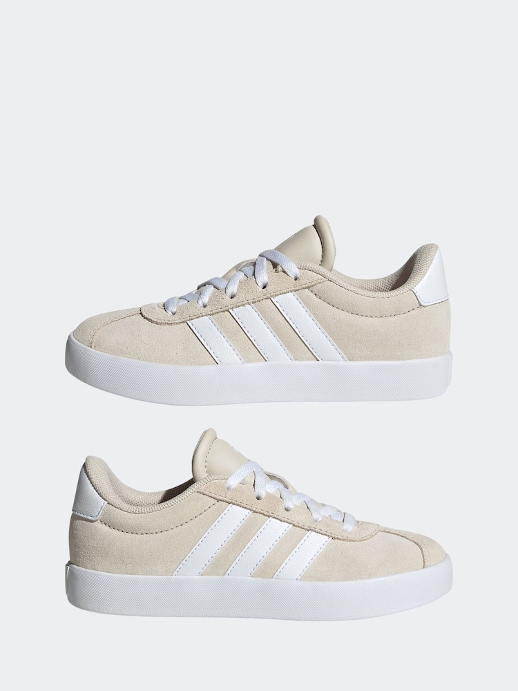 adidas Beige VL Court 3.0 Trainers - Image 5 of 9
