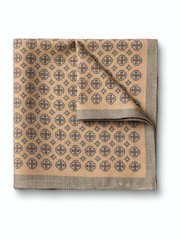 Charles Tyrwhitt Natural Floral Silk Pocket Square - Image 1 of 3