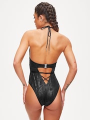 Ann Summers Black St Lucia Soft Halter Neck Swimsuit - Image 2 of 4
