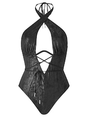 Ann Summers Black St Lucia Soft Halter Neck Swimsuit - Image 4 of 4