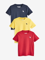 Rdeče-modra - Abercrombie & Fitch majica 3 Paket - Slika 1 iz 7