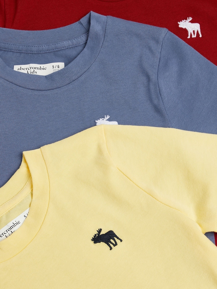 Rdeče-modra - Abercrombie & Fitch majica 3 Paket - Slika 7 iz 7