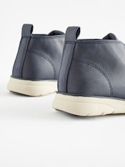 Navy Blue Lace-Up Desert Boots - Image 3 of 5