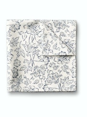 Charles Tyrwhitt White Floral Floral Silk Pocket Square - Image 1 of 3