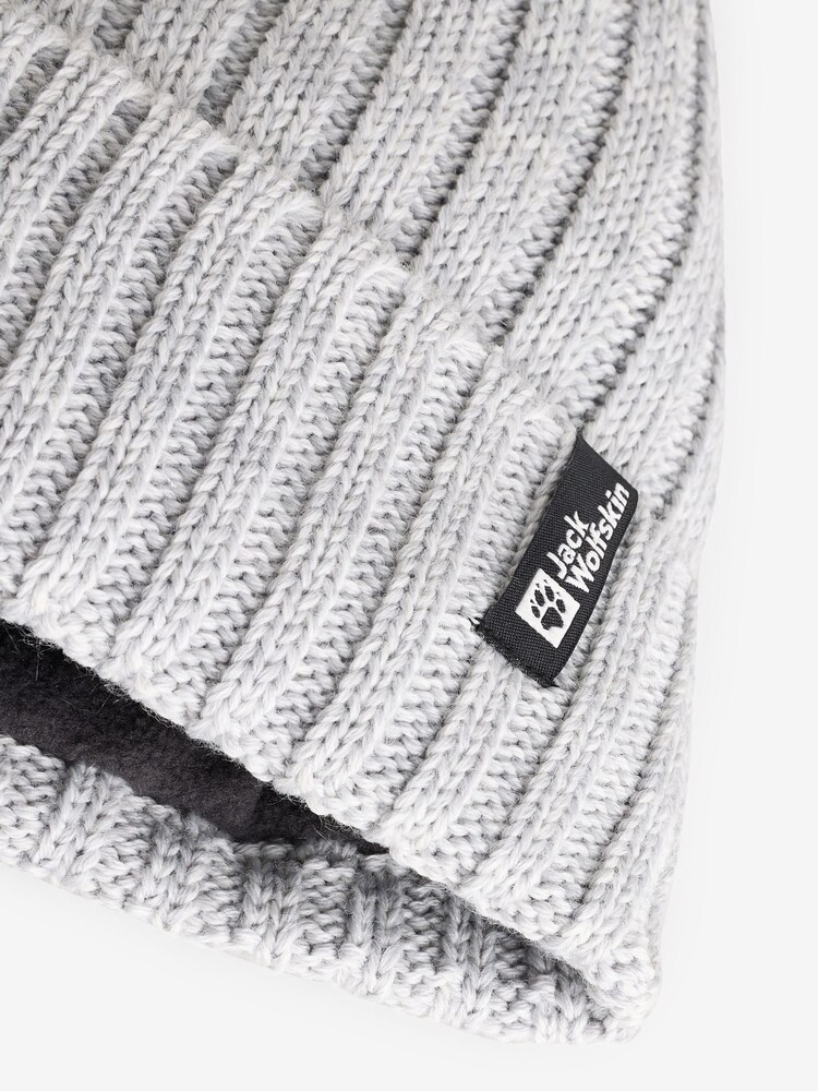 Jack Wolfskin Grey Rib Knit Beanie - Image 2 of 4