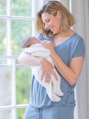Seraphine Blue Ultra-Soft Maternity & Nursing Loungewear Set - Image 3 of 5