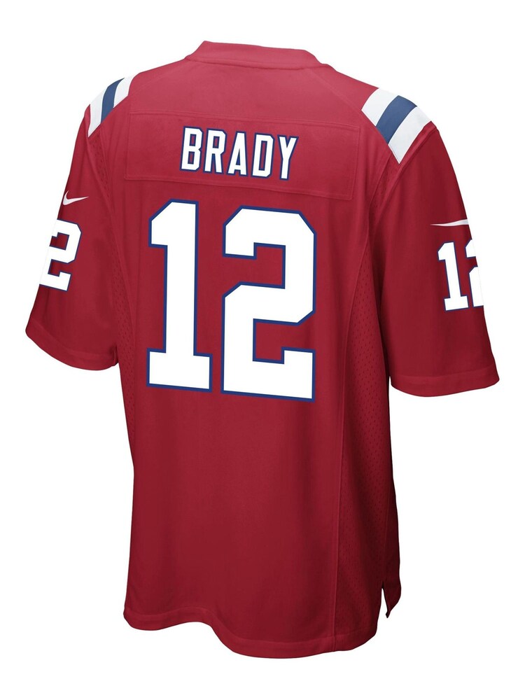 Nike Red NFL New England Patriots Alternate Game Jersey - Tom Brady Youth - Image 2 of 2