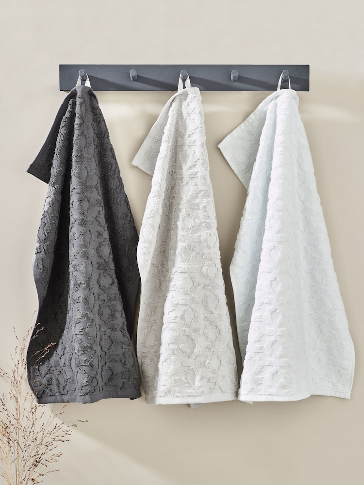 Set of 3 Grey Set of 3 Tea Towels - Image 1 of 3