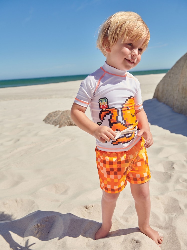 Orange Octopus Sunsafe Top and Shorts Set (3mths-7yrs) - Image 1 of 4