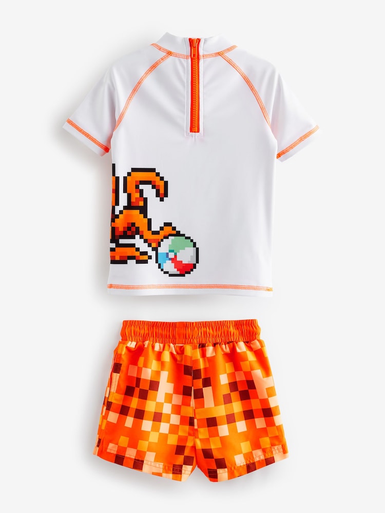 Orange Octopus Sunsafe Top and Shorts Set (3mths-7yrs) - Image 2 of 4