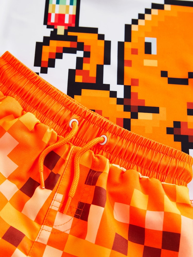 Orange Octopus Sunsafe Top and Shorts Set (3mths-7yrs) - Image 2 of 3