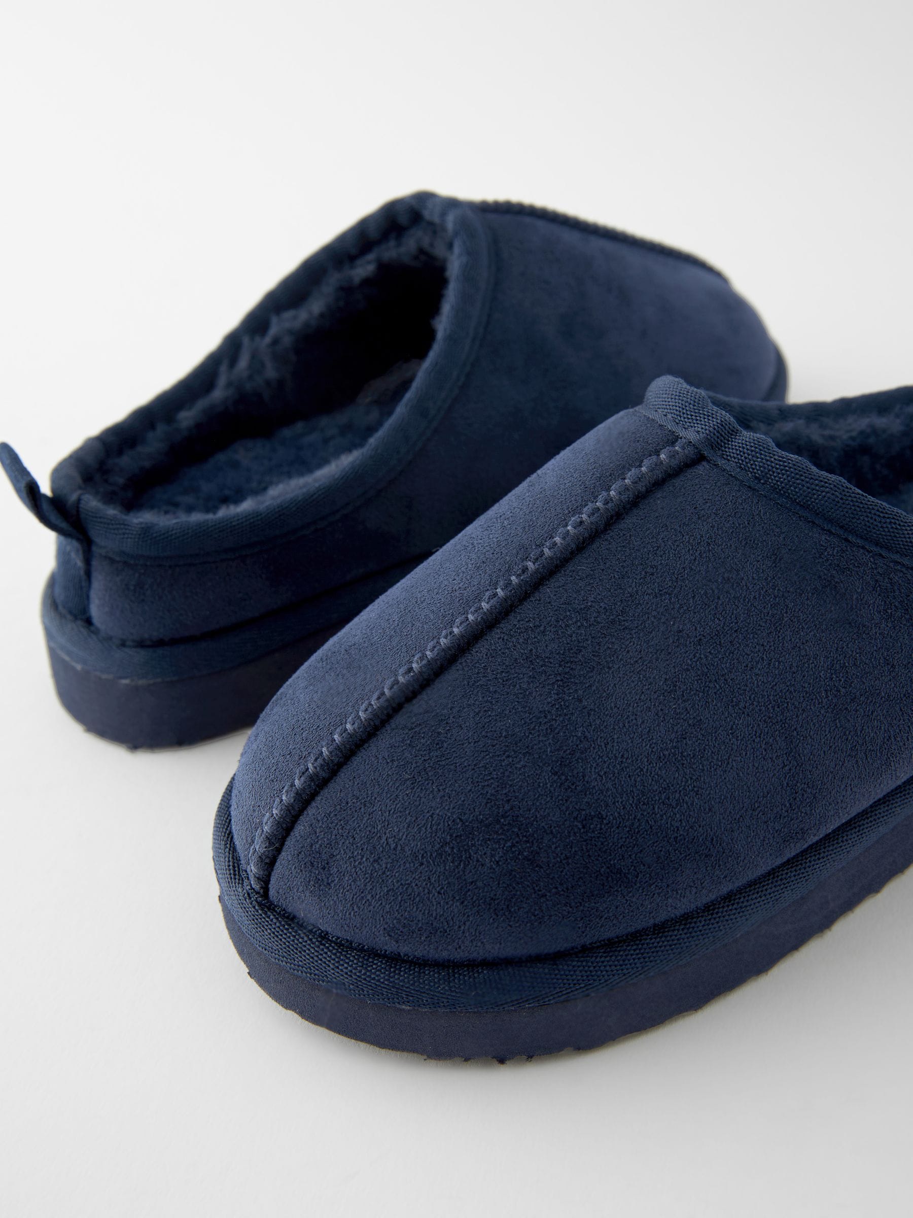 Buy Navy Blue Cosy Mule Slippers from Next USA