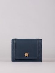 Lakeland Leather Blue Small Icon Leather Flapover Purse - Image 2 of 4