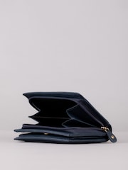 Lakeland Leather Blue Small Icon Leather Flapover Purse - Image 3 of 4