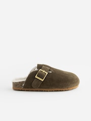 Khaki Green Warm Lined Corkbed Slipper Clog - Image 2 of 5