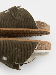 Khaki Green Warm Lined Corkbed Slipper Clog - Image 3 of 5