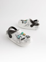 White Grey Star Wars Marble Slipper Clogs - Image 1 of 6